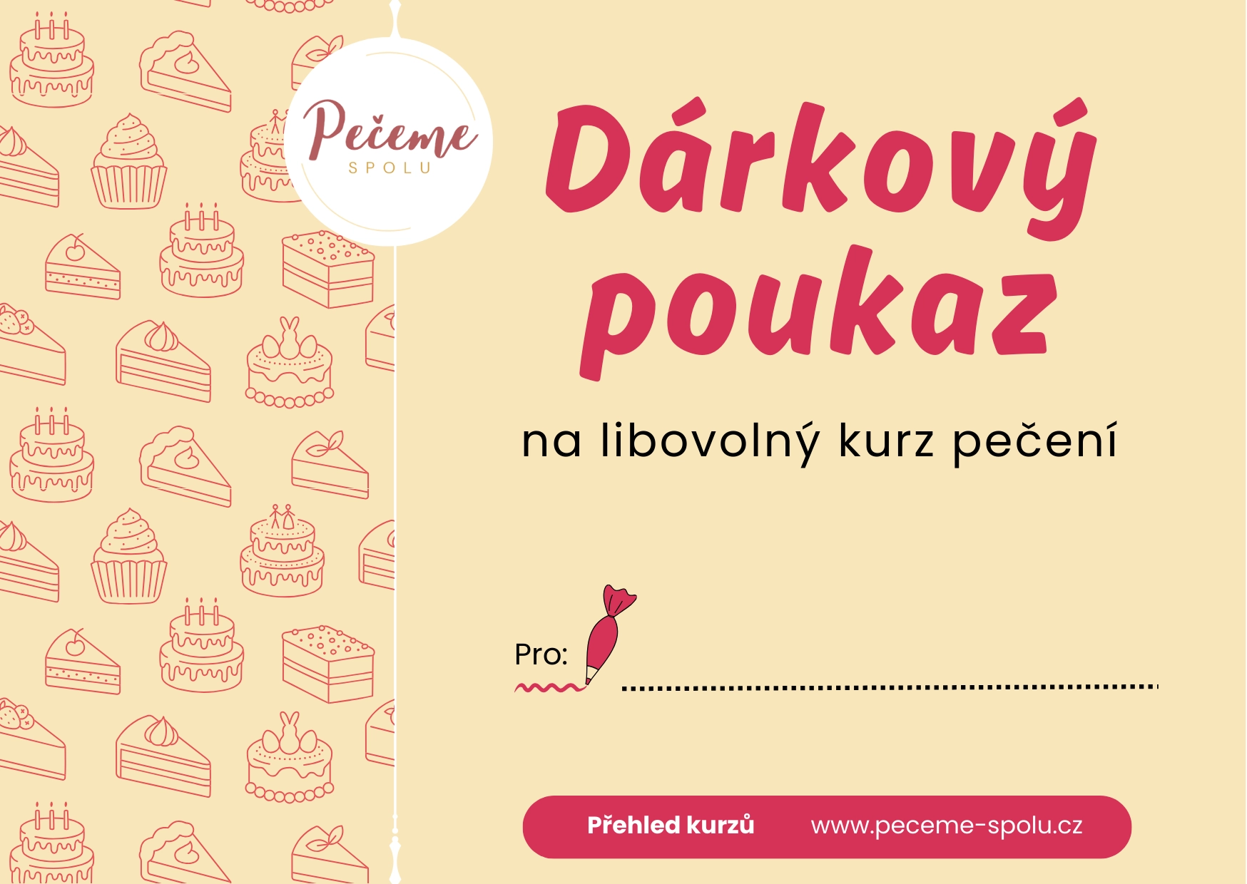 Dárkový poukaz Pečeme spolu